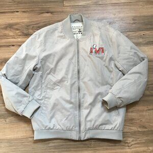 SUPER BOWL LVII Official Staff Jacket Zip NFL GUEST SERVICES Unisex Lined Grey L
